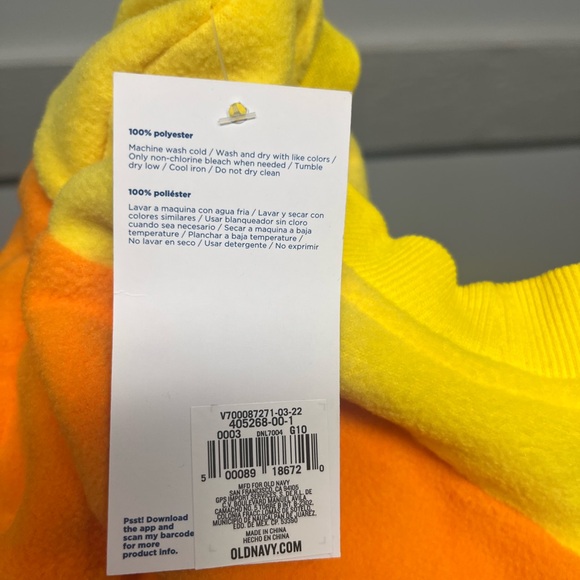 NWT Dog Halloween Candy Corn Sweater - Picture 3 of 5